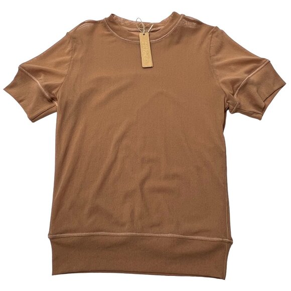 SKIMS Summer Mesh T-Shirt Sienna XXS - Picture 2 of 12